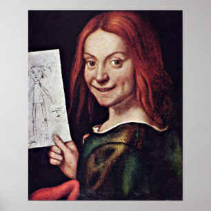 Giovanni Francesco Caroto - jongen met een tekenin Poster