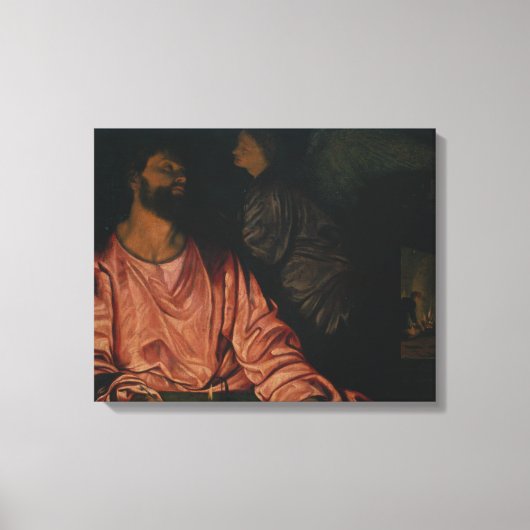 Giovanni Gerolamo Savoldo - Saint Matthew en de Canvas Afdruk (Voorkant)