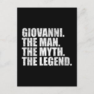 Giovanni naam,Giovanni De Man De Mythe De Legende Briefkaart