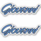 Giovanni Name blue Aufkleber Sticker Stickerset (Voorkant)