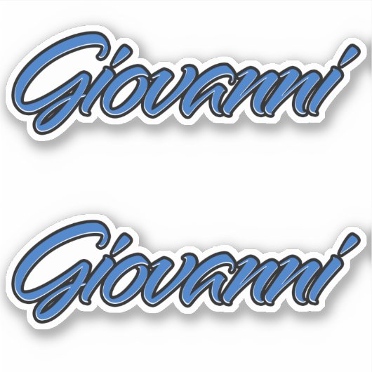 Giovanni Name blue Aufkleber Sticker Stickerset (Voorkant)