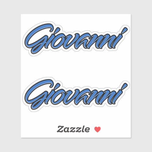 Giovanni Name blue Aufkleber Sticker Stickerset (Vel)