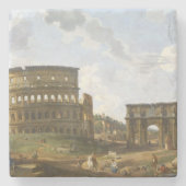 Giovanni Paolo Panini Uitzicht van het Colosseum Stenen Onderzetter (Voorkant)