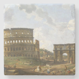 Giovanni Paolo Panini Uitzicht van het Colosseum Stenen Onderzetter