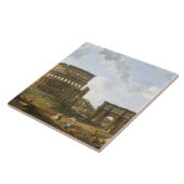 Giovanni Paolo Panini Uitzicht van het Colosseum Tegeltje (Zijkant)