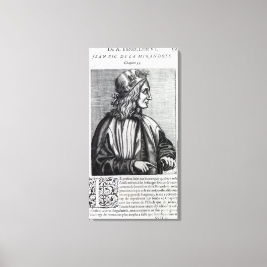 Giovanni Pico della Mirandola, uit Canvas Afdruk (Voorkant)