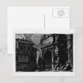 Giovanni Piranesi-Veduta met Arch of Titus Briefkaart (Voorkant / Achterkant)