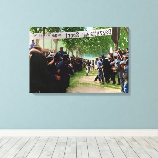 Giovanni Rossignoli etappewinnaar Giro d'Italia Canvas Afdruk (Insitu (Houten vloer))