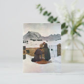 Giovanni Segantini - De pijn van rouw Briefkaart (Staand voorkant)