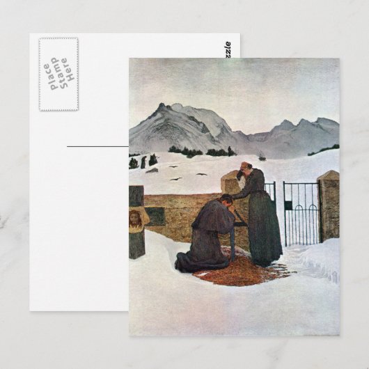 Giovanni Segantini - De pijn van rouw Briefkaart (Voorkant / Achterkant)