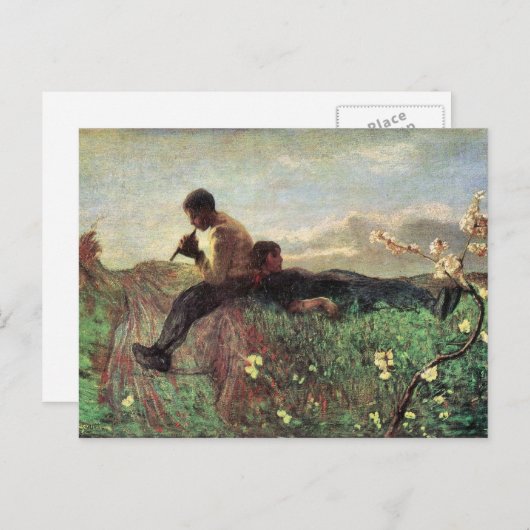Giovanni Segantini - Idyll Briefkaart (Voorkant / Achterkant)