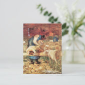 Giovanni Segantini - Shoorzitting Briefkaart (Staand voorkant)