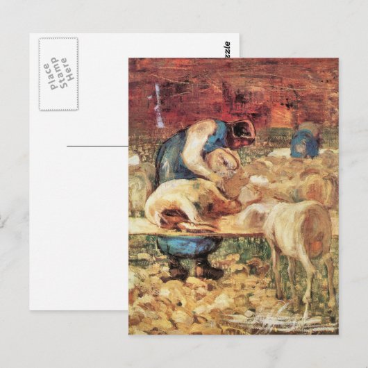 Giovanni Segantini - Shoorzitting Briefkaart (Voorkant / Achterkant)