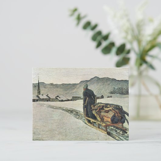 Giovanni Segantini - Terugkeer uit het bos Briefkaart (Staand voorkant)