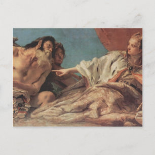 Giovanni Tiepolo- Neptune die Gifts aan Venetië aa Briefkaart