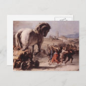 Giovanni Tiepolo - Processie van het paard van Tro Briefkaart (Voorkant / Achterkant)