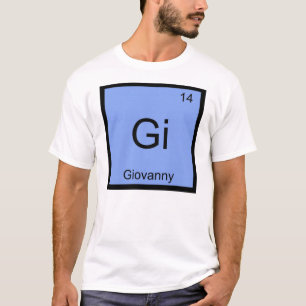Giovanny  Naam Chemie Element Periodiek Systeem T-shirt