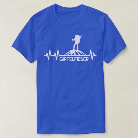Gipfelfiber Bergsteiger Wanderer Bergwandern Puls T-shirt (Design voorkant)