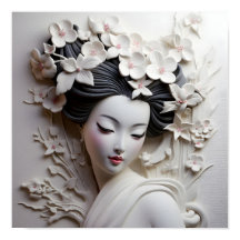 Gips 3 dimensionale Japanse Geisha