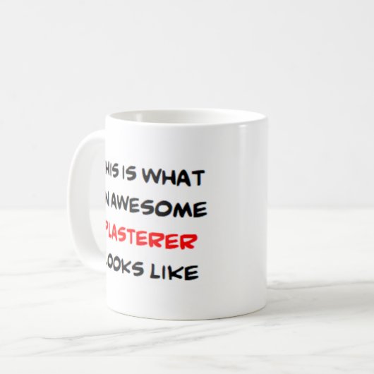 gips, geweldige koffiemok (Voorkant links)