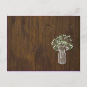 Gipsbloem Baby's Breath Eenvoudige Huwelijks RSVP Uitnodiging Briefkaart (Achterkant)