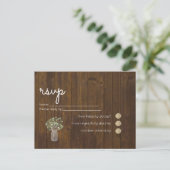 Gipsbloem Baby's Breath Eenvoudige Huwelijks RSVP Uitnodiging Briefkaart (Staand voorkant)