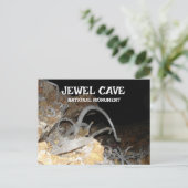 Gipsbloemen, Jewel Cave National Monument, SD Briefkaart (Staand voorkant)