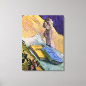 Gipsen beeldje Roos en romans Vincent van Gogh Canvas Afdruk (Voorkant)