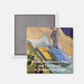 Gipsen beeldje Roos en romans Vincent van Gogh Magneet (Voorkant / Achterkant)
