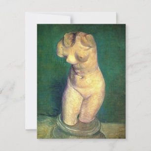 Gipsen beeldje van vrouwelijke torso door Vincent 