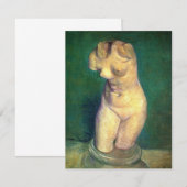 Gipsen beeldje van vrouwelijke torso door Vincent (Voorkant / Achterkant)