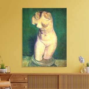 Gipsen beeldje van vrouwelijke torso door Vincent  Canvas Afdruk