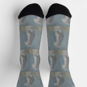 Gipsen torso van Gogh - Blauw Klassieke Kunst Sokken