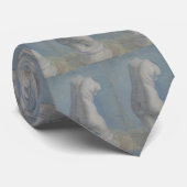 Gipsen torso van Gogh - Blauw Klassieke Kunst Stropdas (Opgerold)