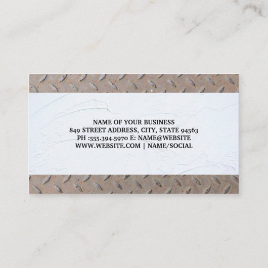 gipsmuur | stilstaand patroon visitekaartje (Achterkant)