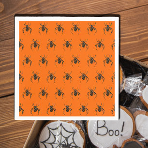 gipspinnen in neon oranje servet