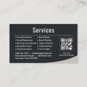 Gipsplaat QR-code Visitekaartje (Achterkant)