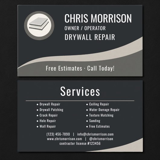 Gipsplaat Reparatie Professional Visitekaartje