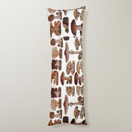 gipsplaat voor botanische druk  paddenstoelen lichaamskussen (Achterkant (Verticaal))