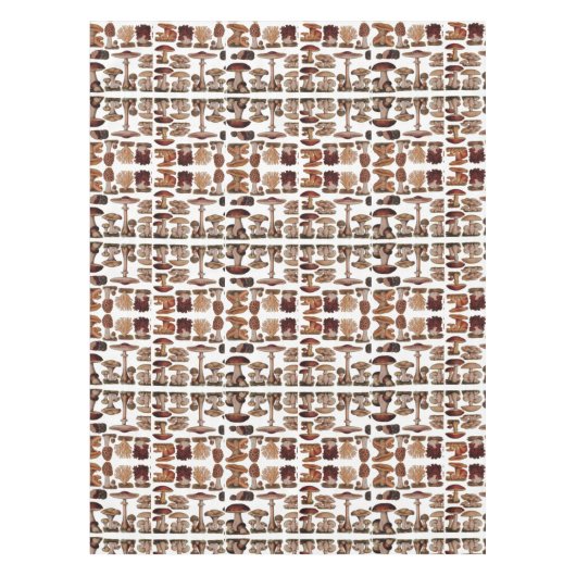 gipsplaat voor botanische druk  paddenstoelen tafelkleed (Voorkant)