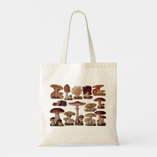 gipsplaat voor botanische druk  paddenstoelen tote bag (Achterkant)