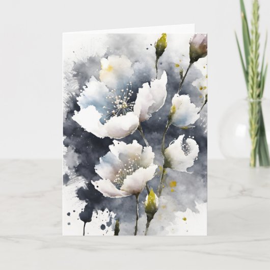 Gipsplant - Watercolor bloemen Kaart (Voorkant)