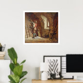 gipsplaten, c.1807 (olie op het paneel) poster (Thuiskantoor)