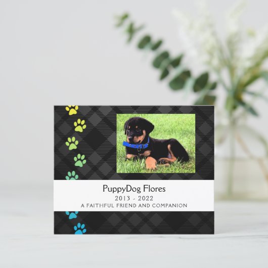 gipsplaten herdenkingskaart (Staand voorkant)