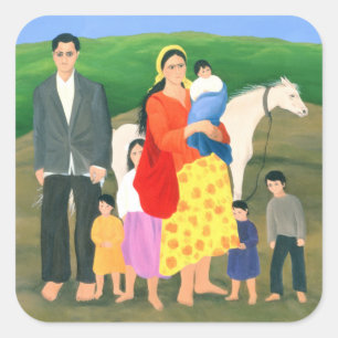 Gipsy Family Vierkante Sticker