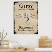 Gipsy fortuin vertelt Halloween prop Poster (Keuken)