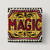 Gipsy Magic Vierkante Button 5,1 Cm (Voorkant)