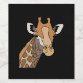 gir7animal giraffe wijn etiket (Enkel label)