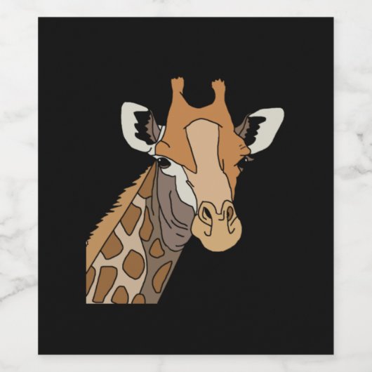 gir7animal giraffe wijn etiket (Enkel label)