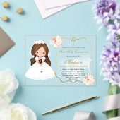Gir First Holy Communion Acrylic invitation Acryl Uitnodigingen (Insitu (Huwelijk))